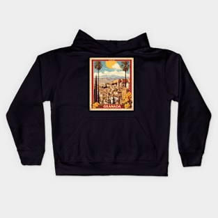 Granada Spain Travel Tourism Retro Vintage Kids Hoodie